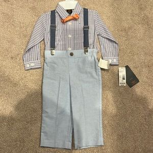 Dockers 3 Piece Suit set 6/9 Month Suspender set